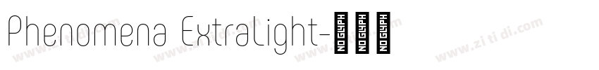 Phenomena ExtraLight字体转换